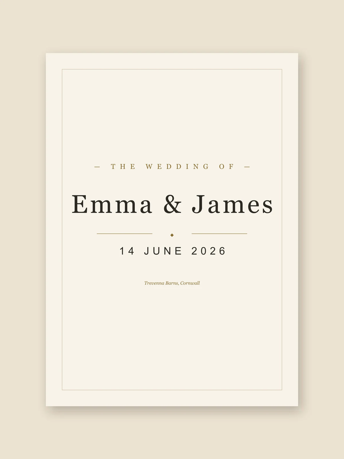 The Wedding Date Print